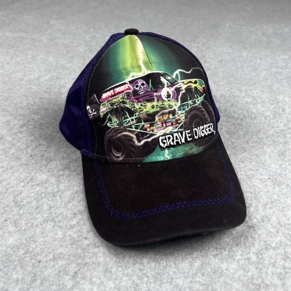 Youth Size Grave Digger Monster Jam Snapback Hat OSFA 2018